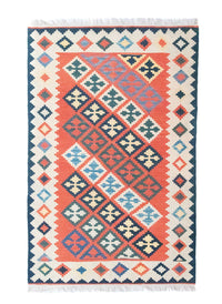 Kelim Carpet - orientalisk matta - 186 x 120 cm - orange