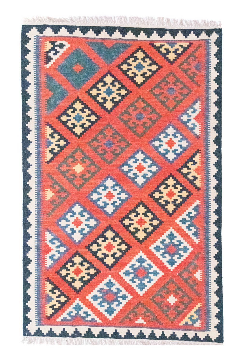 Kelim Carpet - orientalisk matta - 188 x 123 cm - orange