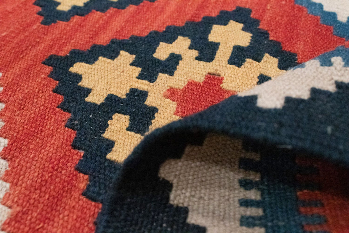 Kelim Carpet - orientalisk matta - 188 x 123 cm - orange