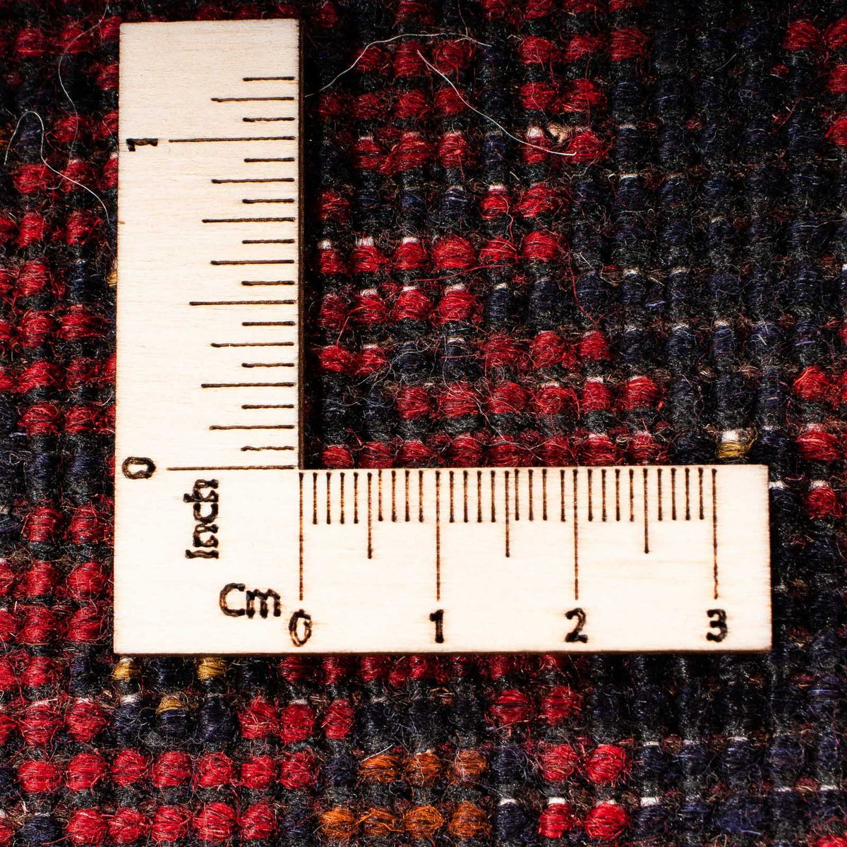 Afghansk matta - Kunduz - 200 x 156 cm - mörkröd