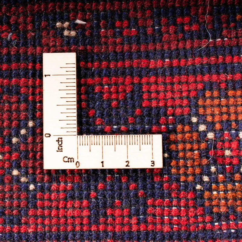 Afghansk matta - Kunduz - 192 x 128 cm - mörkröd