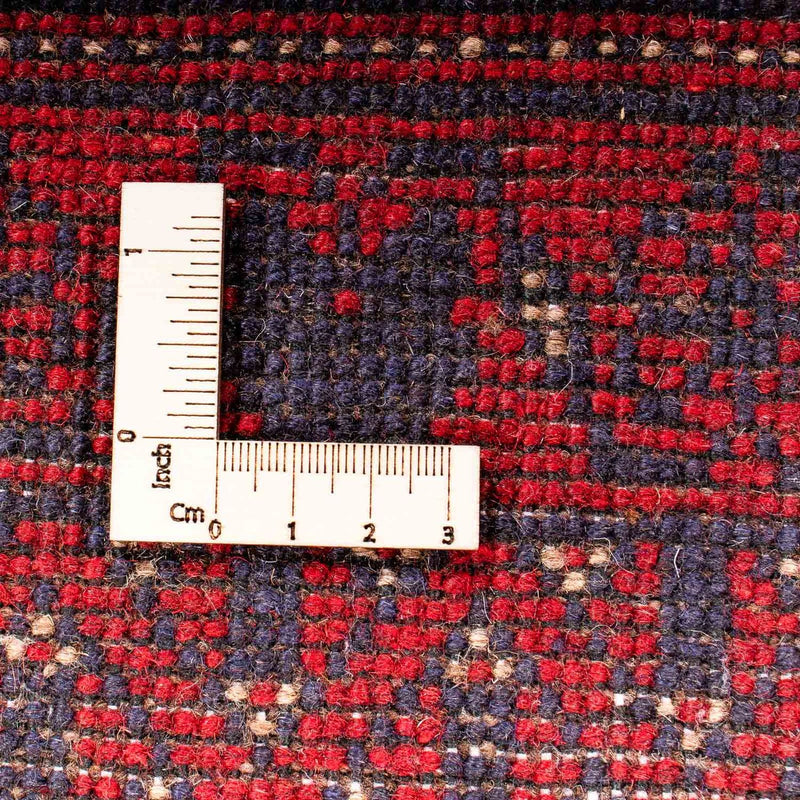 Afghansk matta - Kunduz - 199 x 126 cm - mörkröd