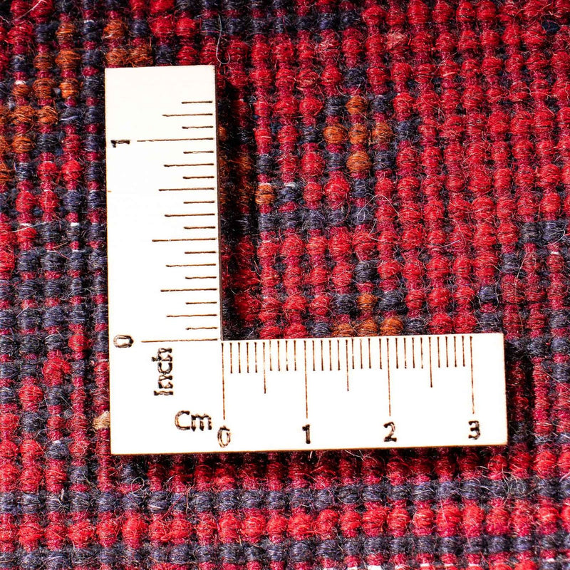 Runner Afghansk matta - Kunduz - 299 x 82 cm - mörkröd