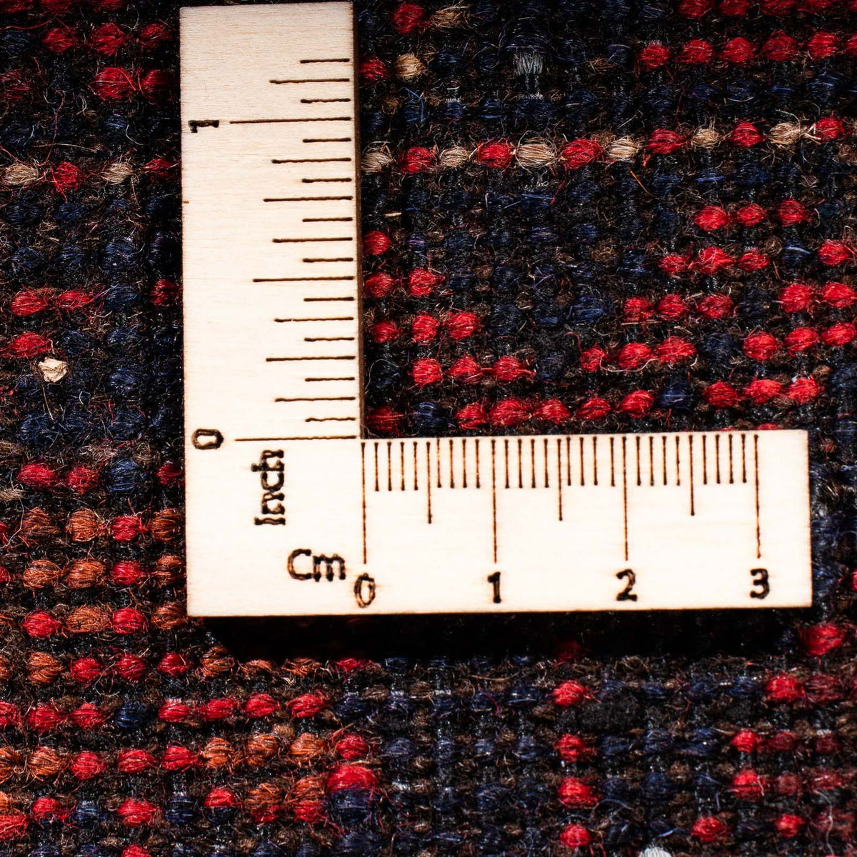 Afghansk matta - Kunduz - 125 x 78 cm - mörkröd