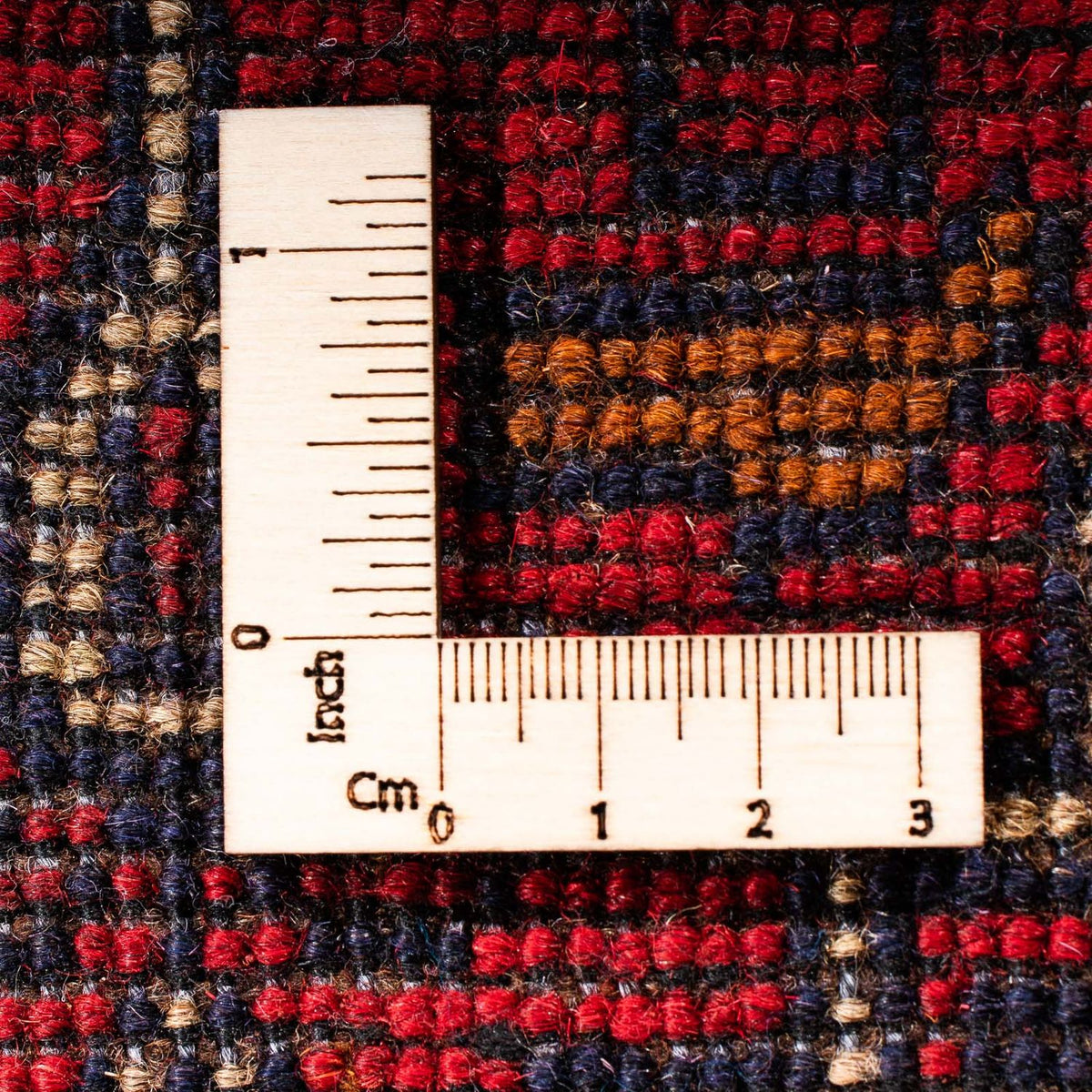 Afghansk matta - Kunduz - 102 x 52 cm - mörkröd