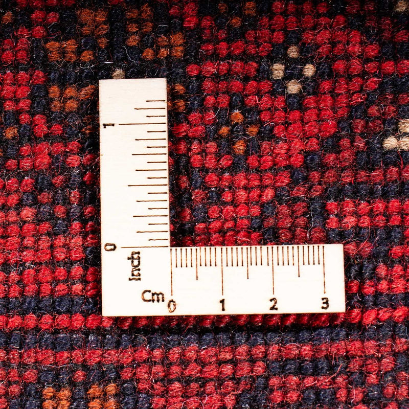 Afghansk matta - Kunduz - 146 x 102 cm - mörkröd