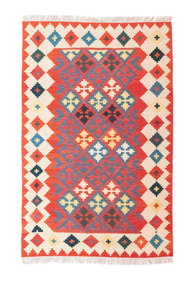Kelim Carpet - orientalisk matta - 183 x 120 cm - orange