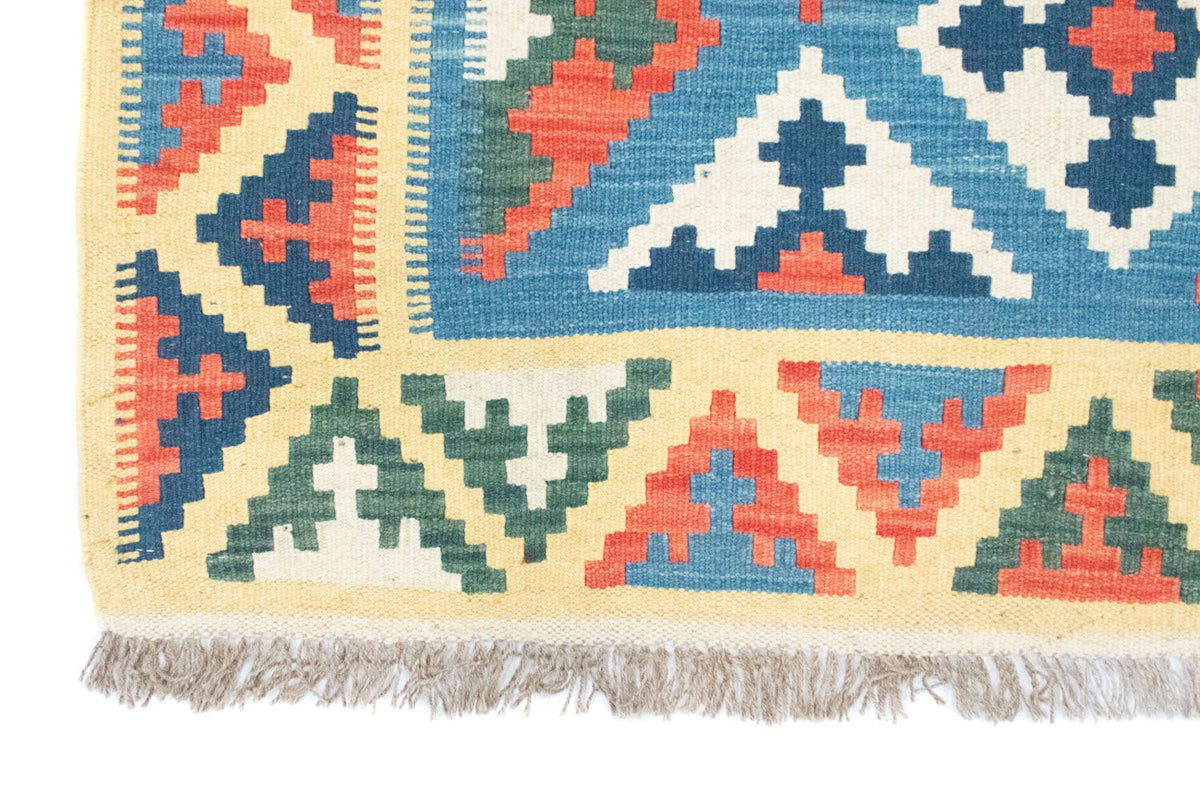 Kelim Carpet - orientalisk matta - 168 x 128 cm - blå