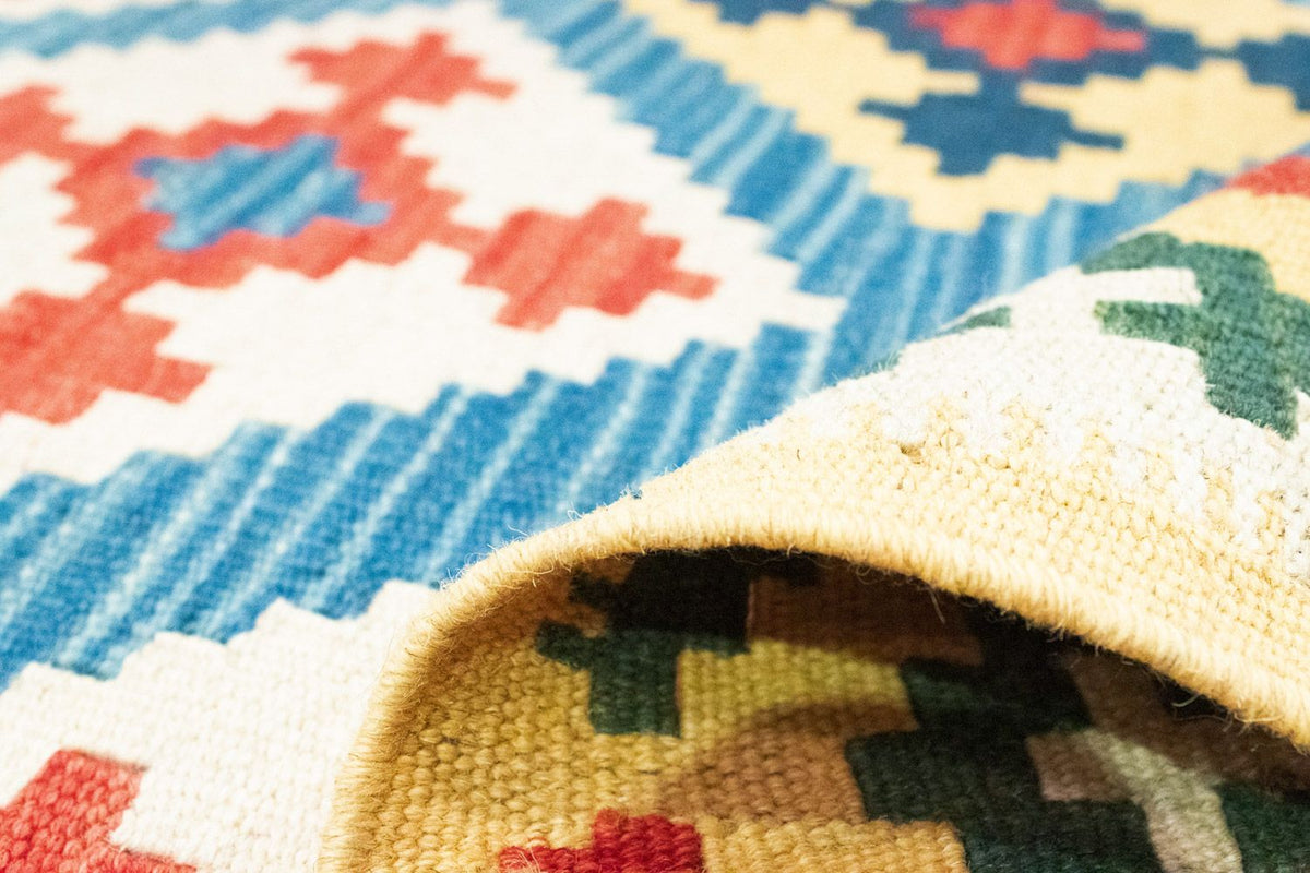 Kelim Carpet - orientalisk matta - 168 x 128 cm - blå