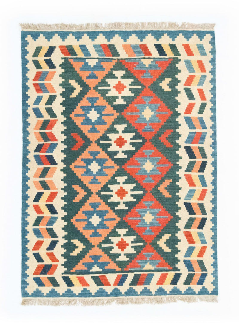 Kelim Carpet - orientalisk matta - 177 x 130 cm - blå