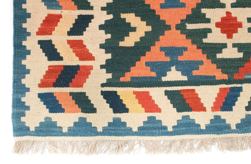 Kelim Carpet - orientalisk matta - 177 x 130 cm - blå