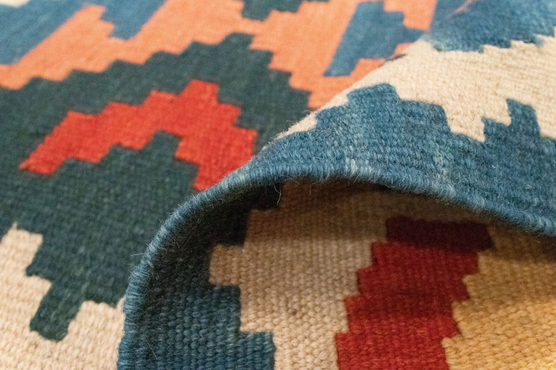 Kelim Carpet - orientalisk matta - 177 x 130 cm - blå