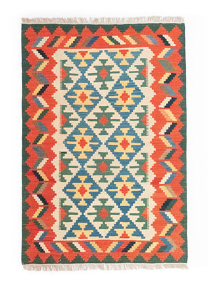 Kelim Carpet - orientalisk matta - 180 x 123 cm - orange