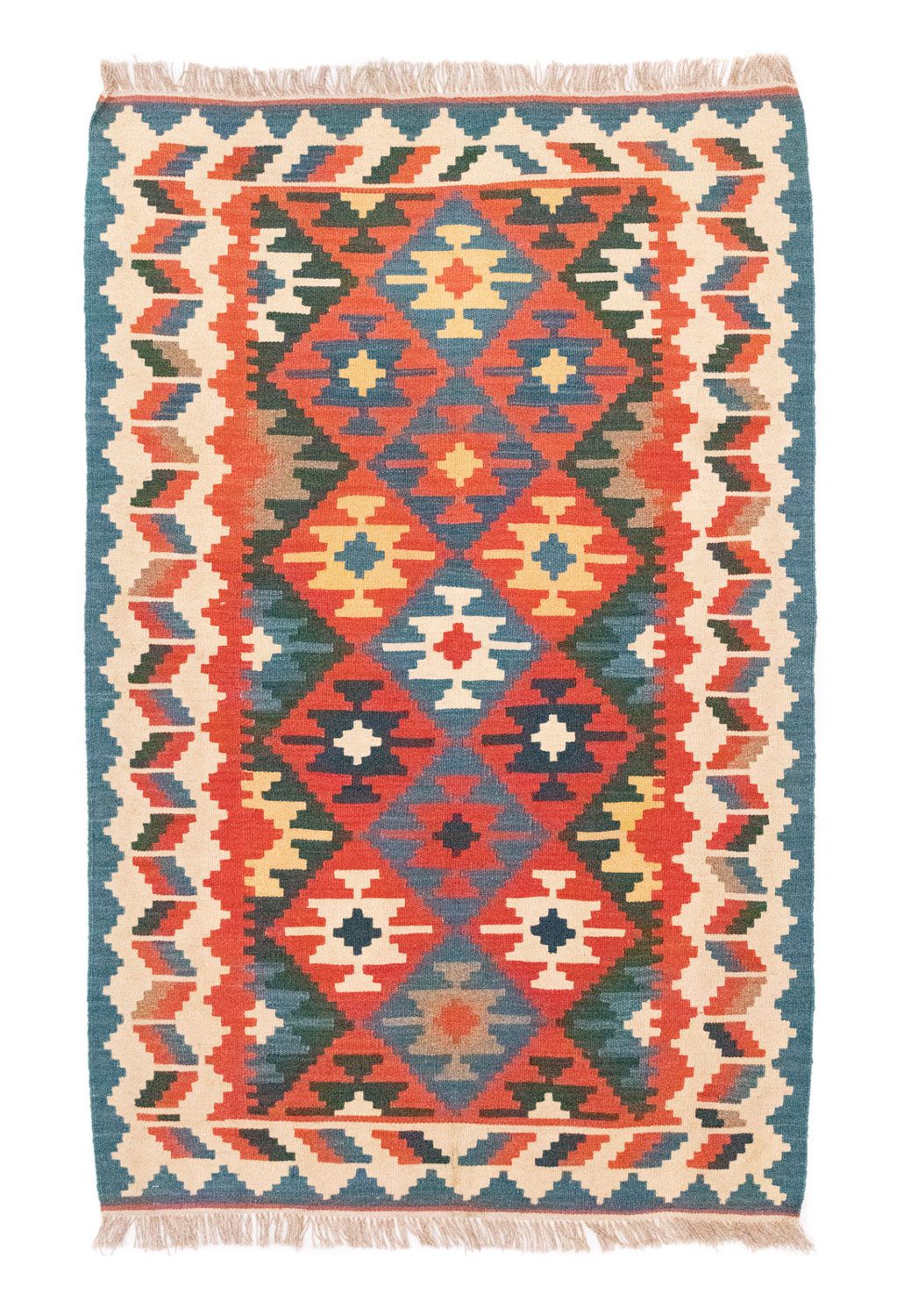 Kelim Carpet - orientalisk matta - 185 x 119 cm - orange