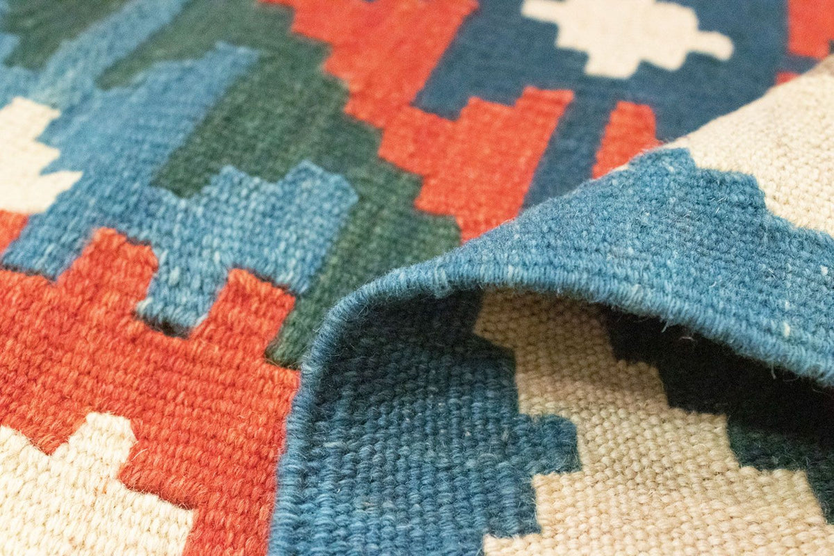 Kelim Carpet - orientalisk matta - 185 x 119 cm - orange