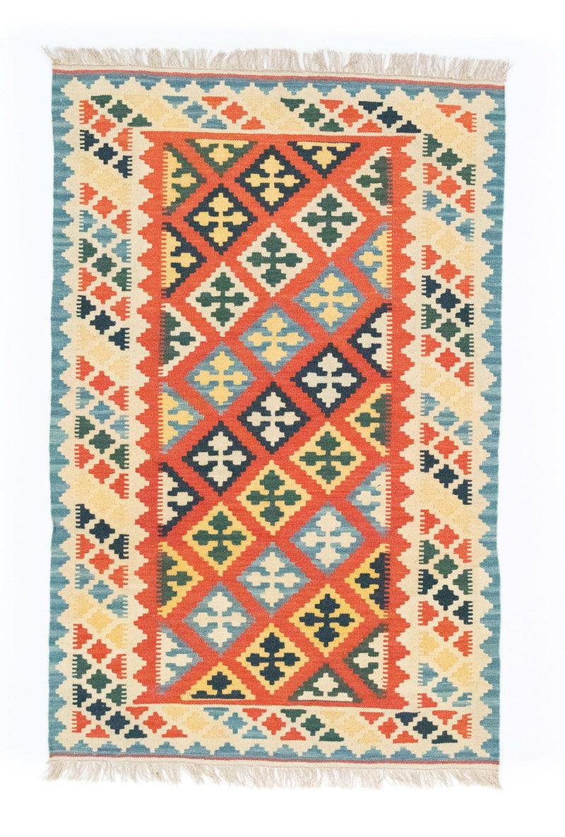 Kelim Carpet - orientalisk matta - 184 x 118 cm - orange
