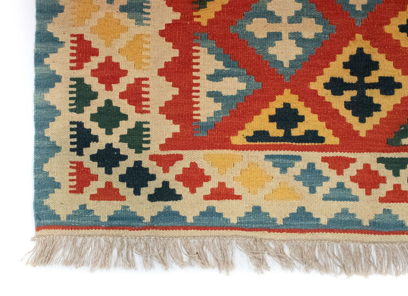 Kelim Carpet - orientalisk matta - 184 x 118 cm - orange