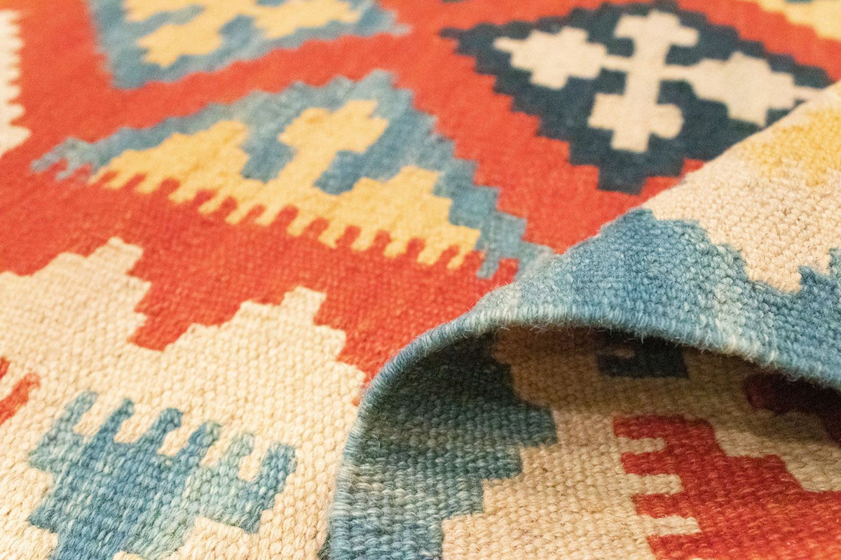 Kelim Carpet - orientalisk matta - 184 x 118 cm - orange