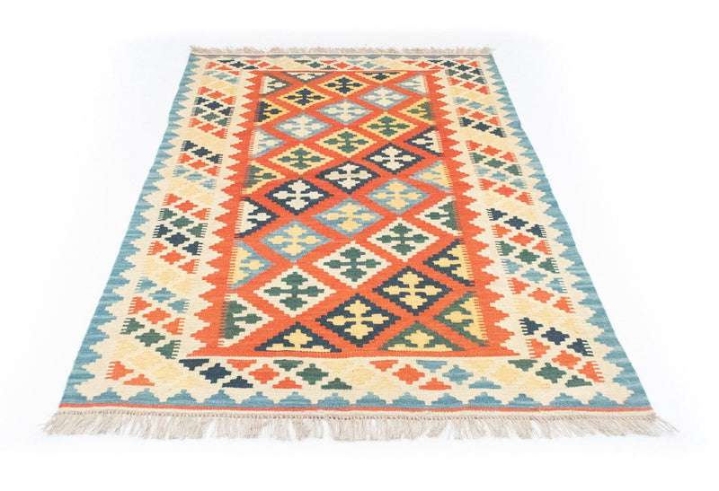 Kelim Carpet - orientalisk matta - 184 x 118 cm - orange