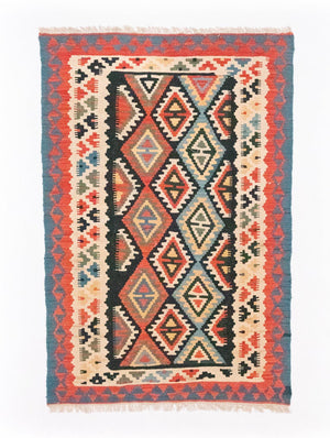 Kelim Carpet - orientalisk matta - 152 x 100 cm - brun