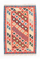 Kelim Carpet - orientalisk matta - 150 x 100 cm - röd