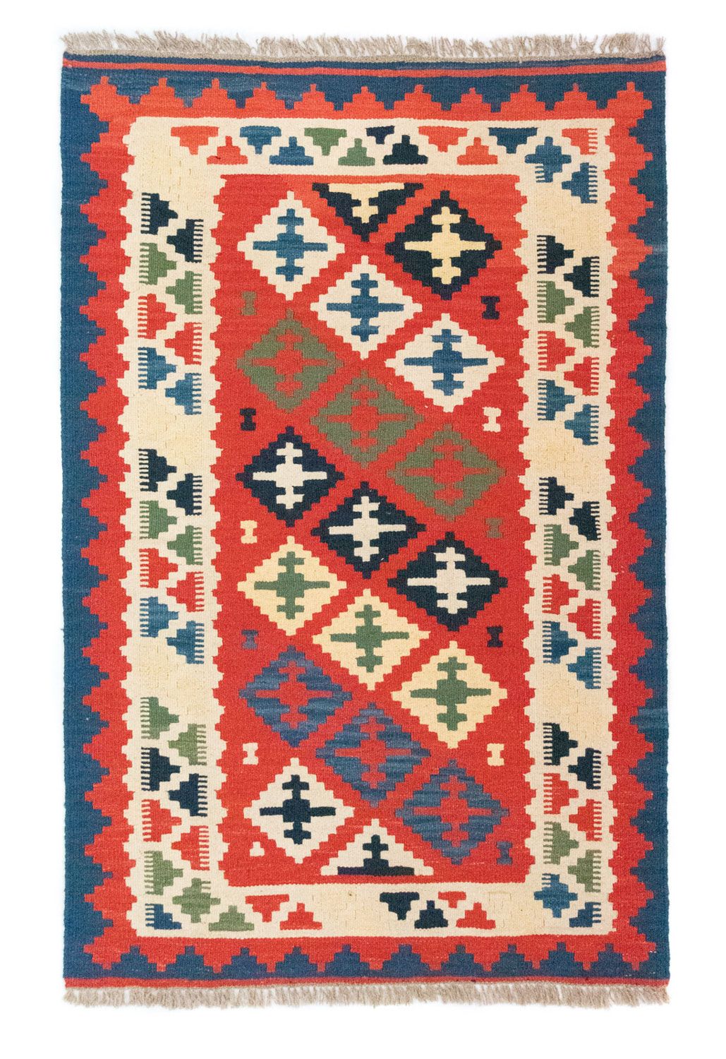 Kelim Carpet - orientalisk matta - 150 x 102 cm - flerfärgad