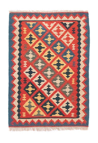 Kelim Carpet - orientalisk matta - 150 x 102 cm - röd