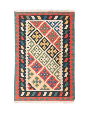 Kelim Carpet - orientalisk matta - 150 x 104 cm - orange