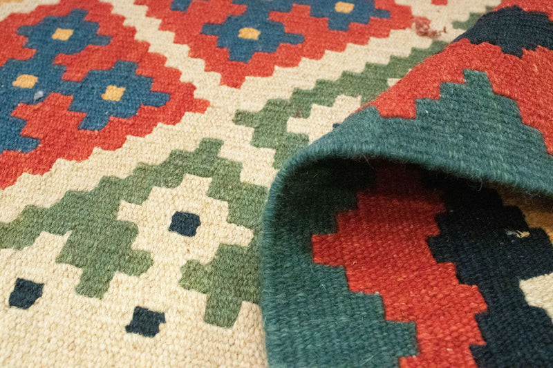 Kelim Carpet - orientalisk matta - 150 x 104 cm - orange