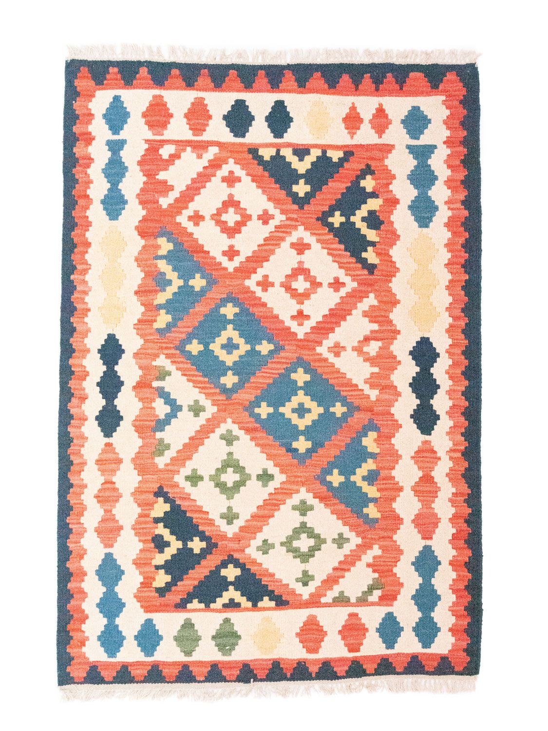 Kelim Carpet - orientalisk matta - 152 x 102 cm - orange