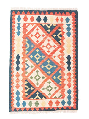 Kelim Carpet - orientalisk matta - 152 x 102 cm - orange