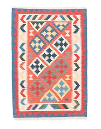 Kelim Carpet - orientalisk matta - 147 x 101 cm - orange