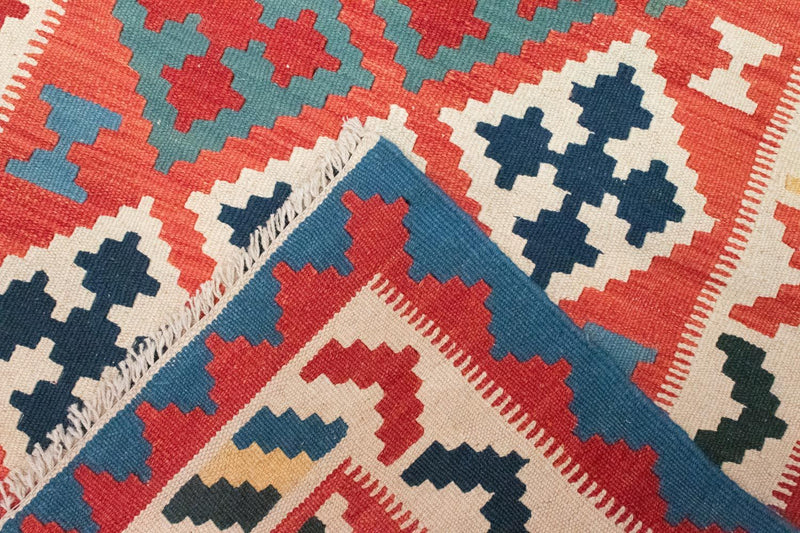 Kelim Carpet - orientalisk matta - 147 x 101 cm - orange