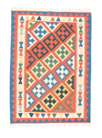 Kelim Carpet - orientalisk matta - 148 x 106 cm - orange