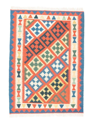 Kelim Carpet - orientalisk matta - 148 x 106 cm - orange