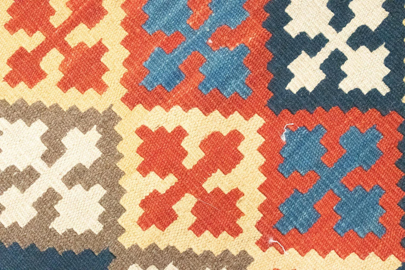 Kelim Carpet - orientalisk matta - 144 x 110 cm - blå