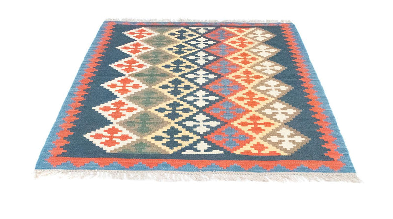 Kelim Carpet - orientalisk matta - 144 x 110 cm - blå