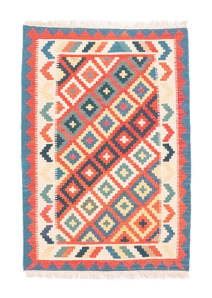 Kelim Carpet - orientalisk matta - 151 x 102 cm - blå