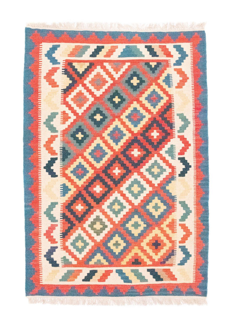 Kelim Carpet - orientalisk matta - 151 x 102 cm - blå