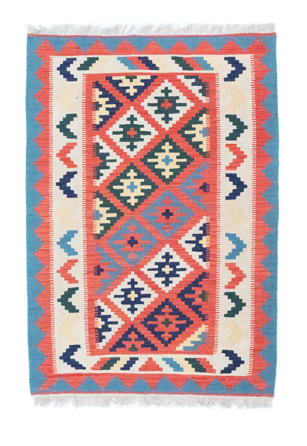 Kelim Carpet - orientalisk matta - 146 x 102 cm - orange