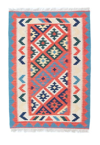 Kelim Carpet - orientalisk matta - 146 x 102 cm - orange