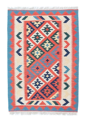 Kelim Carpet - orientalisk matta - 146 x 102 cm - orange