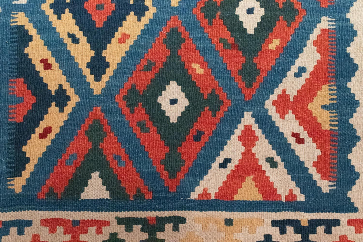 Kelim Carpet - orientalisk matta - 154 x 103 cm - blå