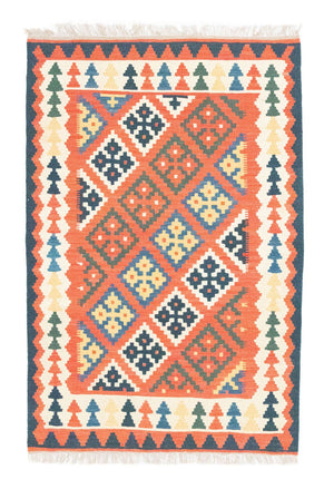 Kelim Carpet - orientalisk matta - 154 x 101 cm - orange
