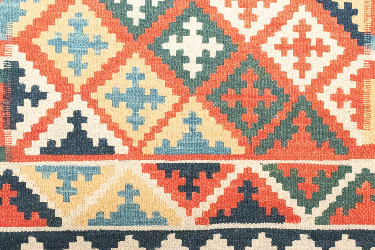 Kelim Carpet - orientalisk matta - 144 x 110 cm - orange