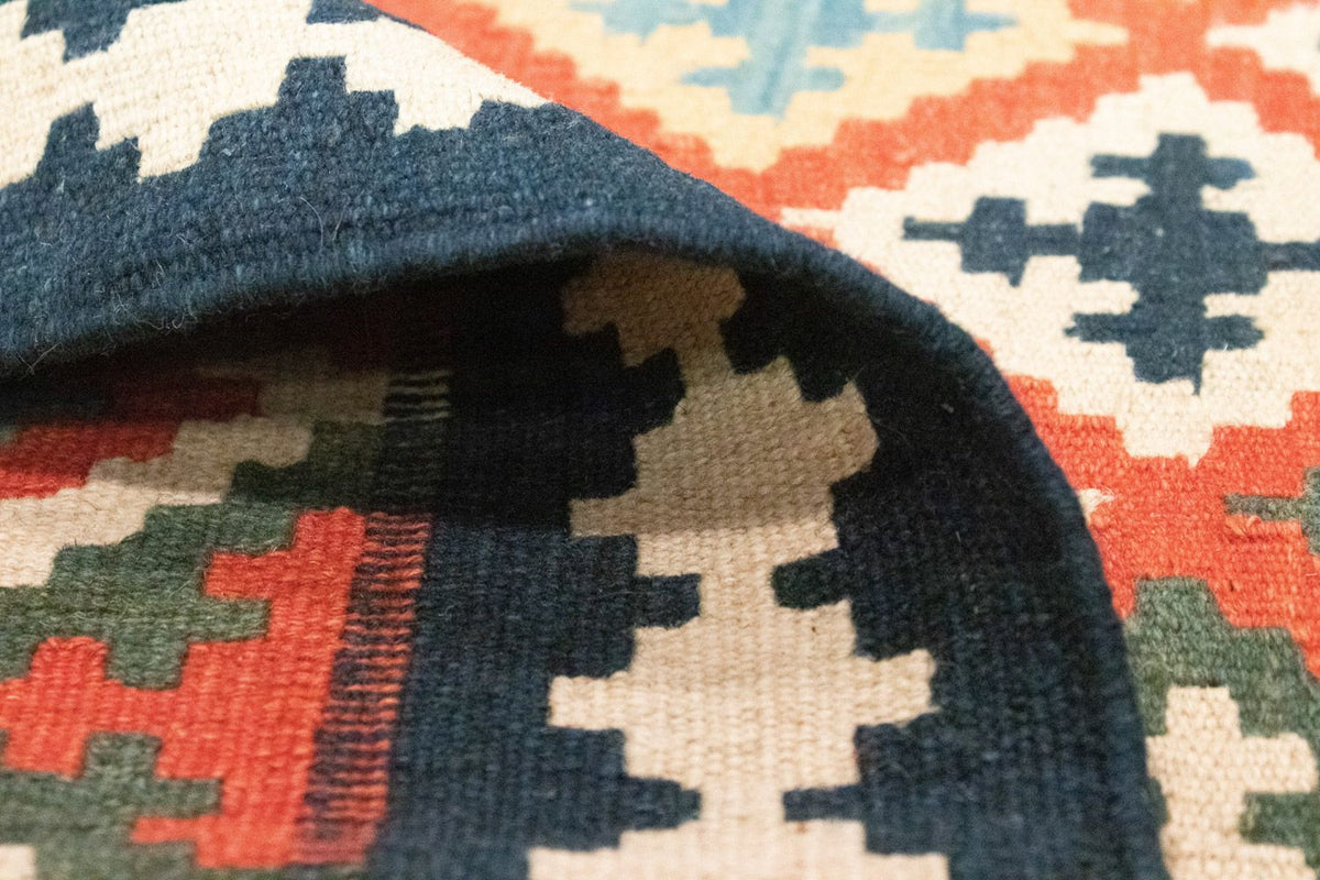 Kelim Carpet - orientalisk matta - 144 x 110 cm - orange