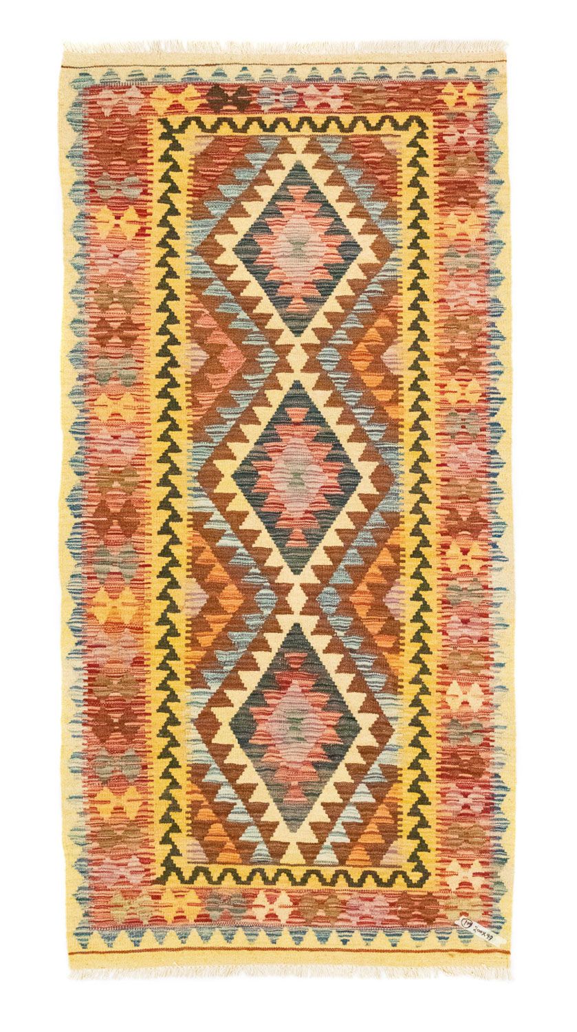 Runner Kelim Carpet - orientalisk matta - 200 x 99 cm - flerfärgad