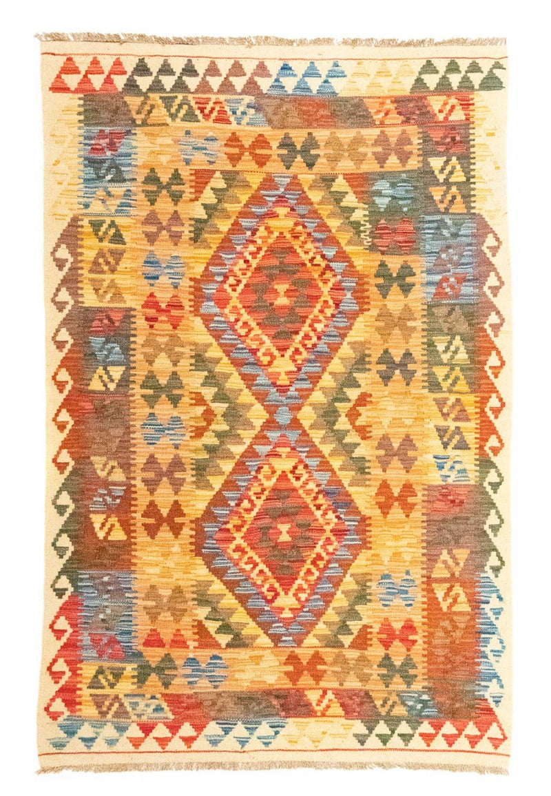 Kelim Carpet - orientalisk matta - 154 x 99 cm - flerfärgad