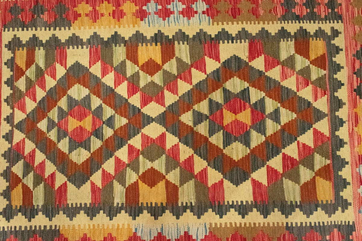 Kelim Carpet - orientalisk matta - 146 x 99 cm - orange