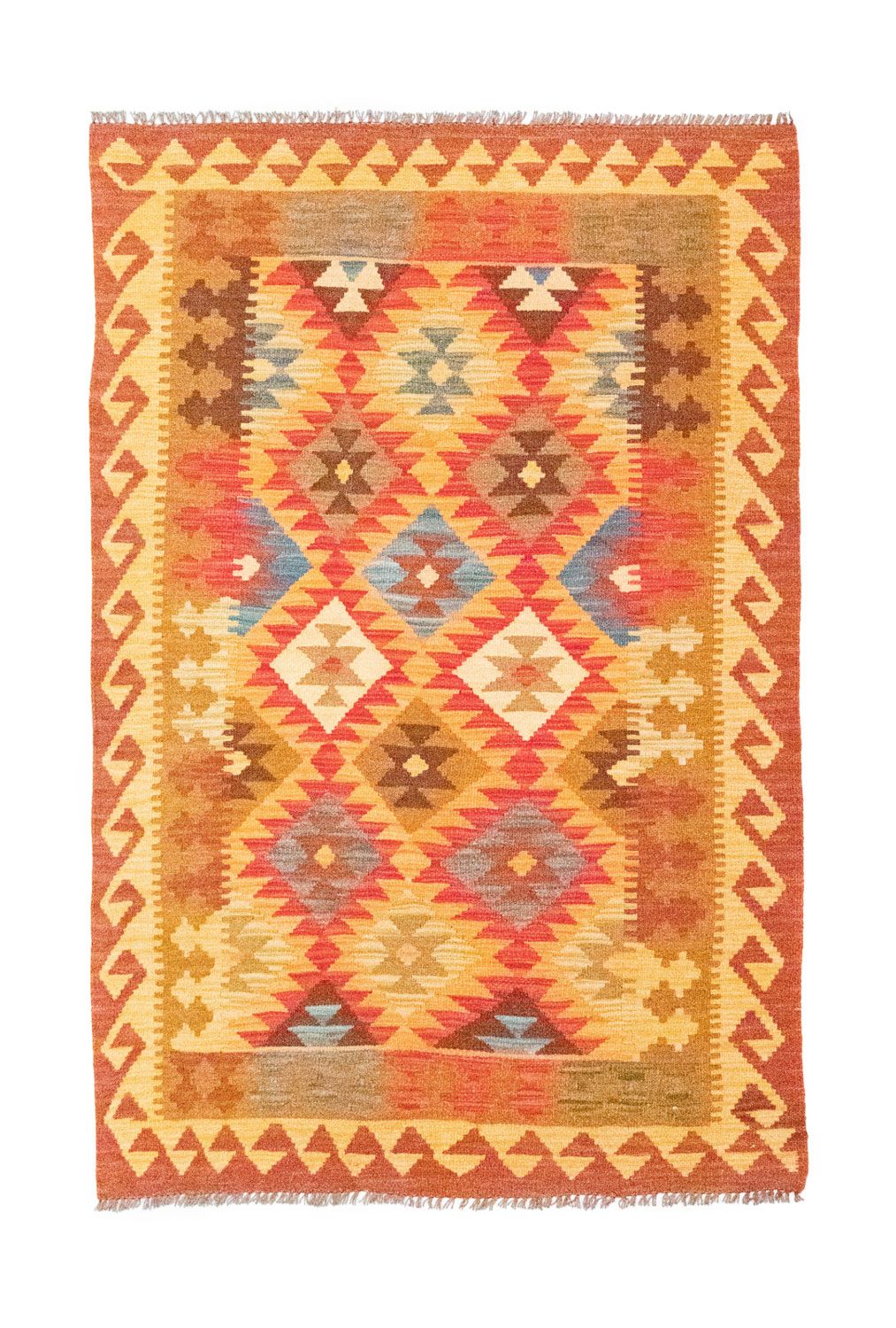 Kelim Carpet - orientalisk matta - 155 x 99 cm - brun